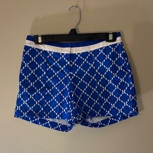 Slazenger Blue and White Geometric Women's Shorts